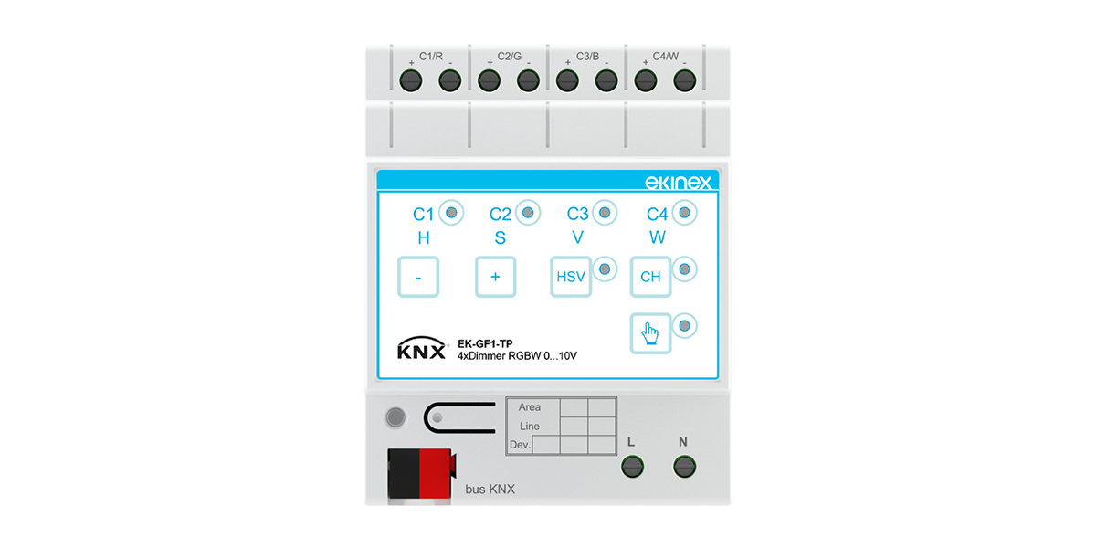 4-канальное исполнительное устройство 0-10 V EK-GF1-TP
