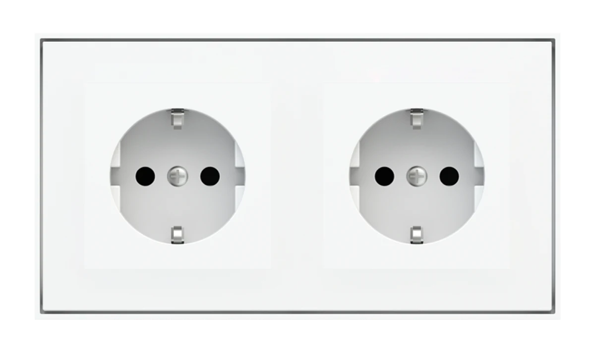 Розетка для 2-постовой панели, модули 55×55 мм – Schuko