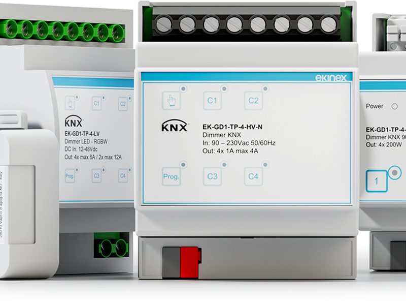 Диммеры ekinex, модули KNX на DIN-рейку