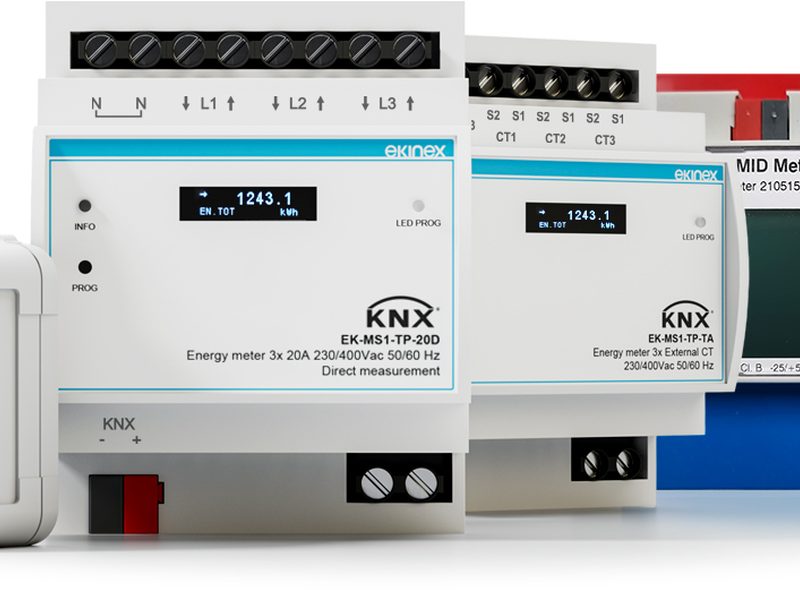 Счётчики электроэнергии ekinex, модули KNX на DIN-рейку